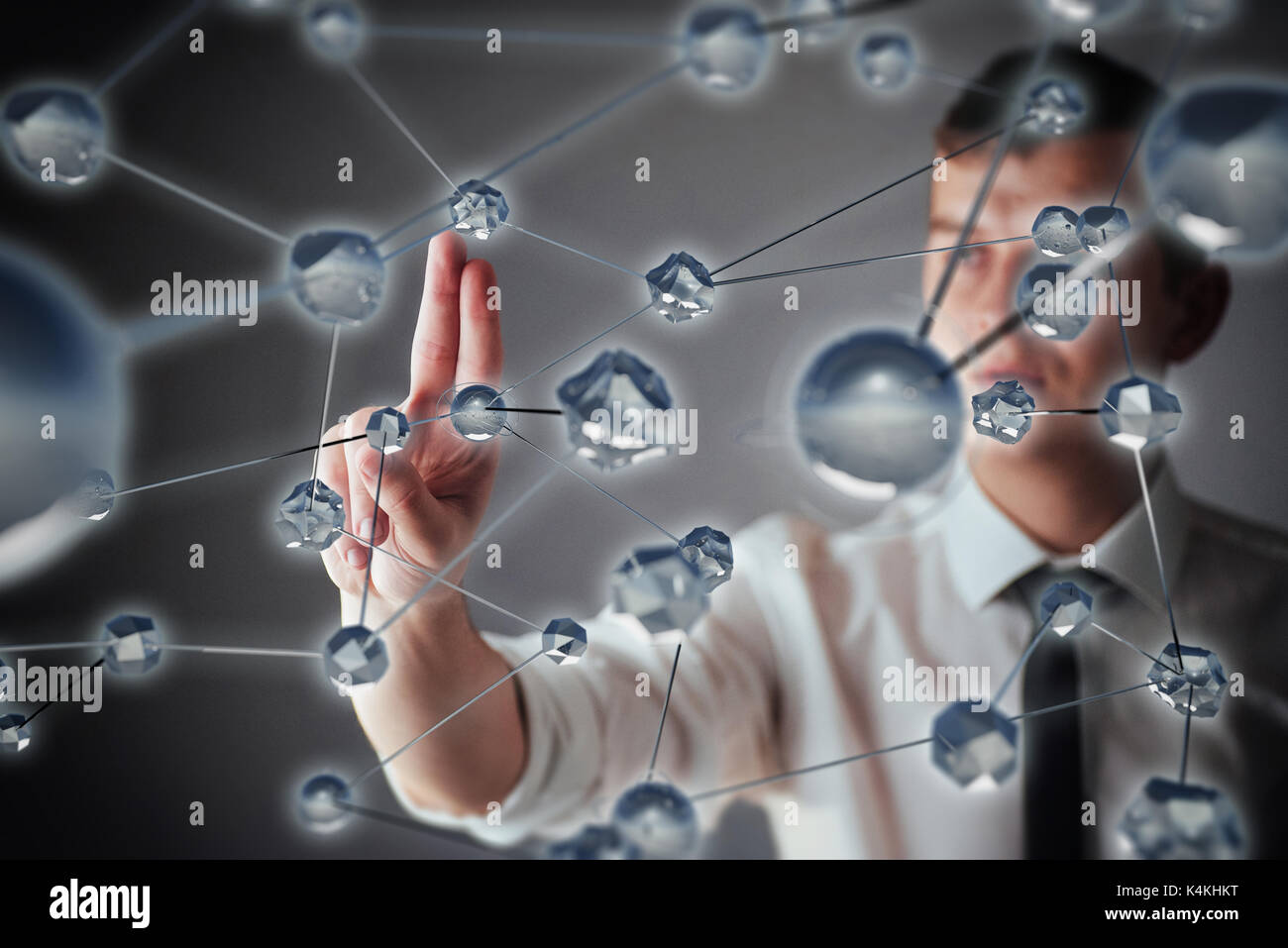 Des technologies innovantes dans le domaine de la science et de la médecine. La technologie pour se connecter. Le concept de sécurité Banque D'Images