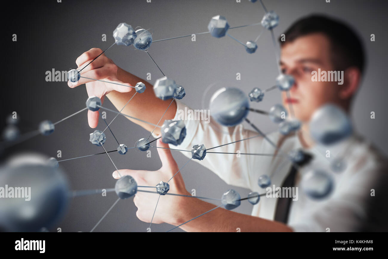 Des technologies innovantes dans le domaine de la science et de la médecine. La technologie pour se connecter. Le concept de sécurité Banque D'Images