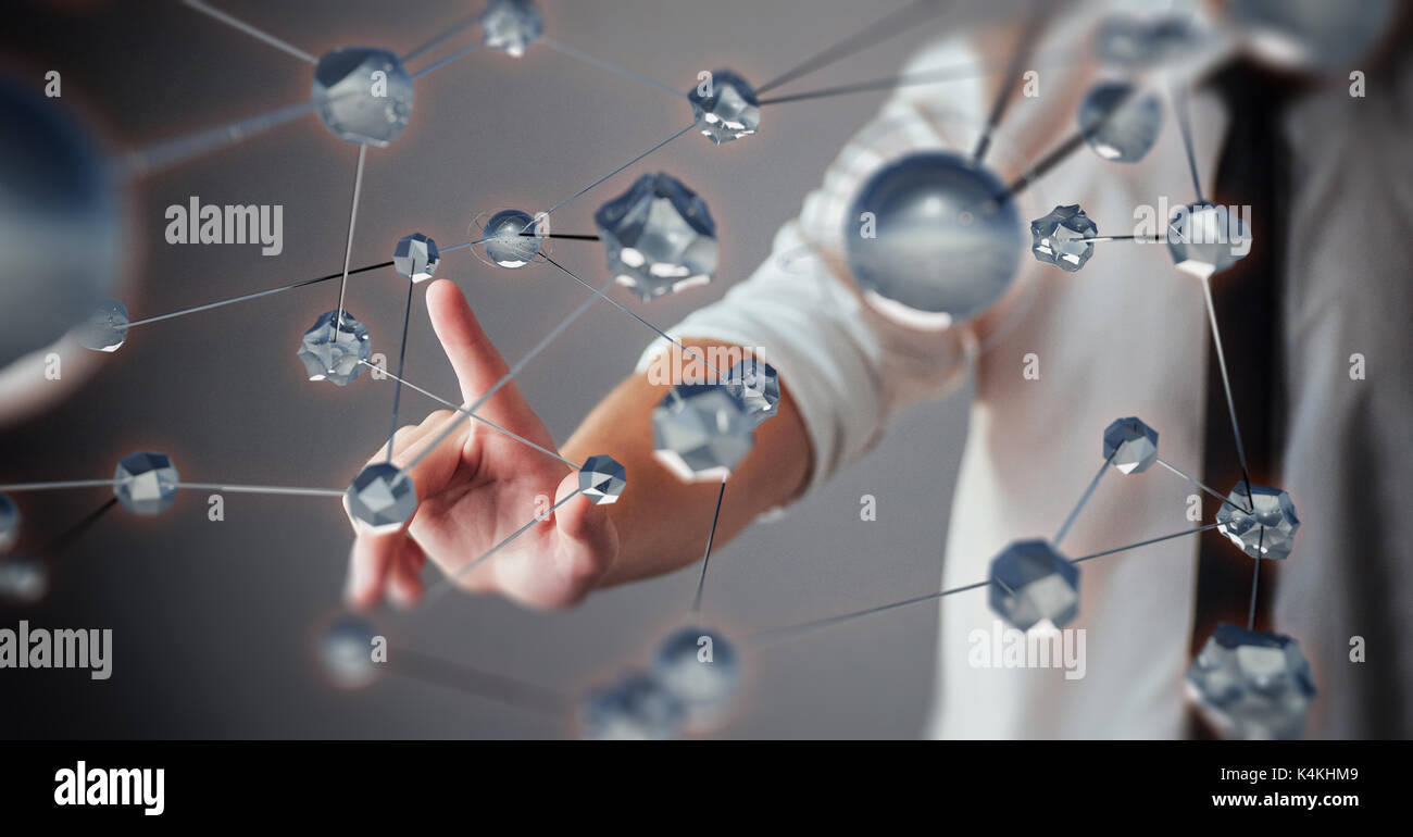 Des technologies innovantes dans le domaine de la science et de la médecine. La technologie pour se connecter. Le concept de sécurité Banque D'Images