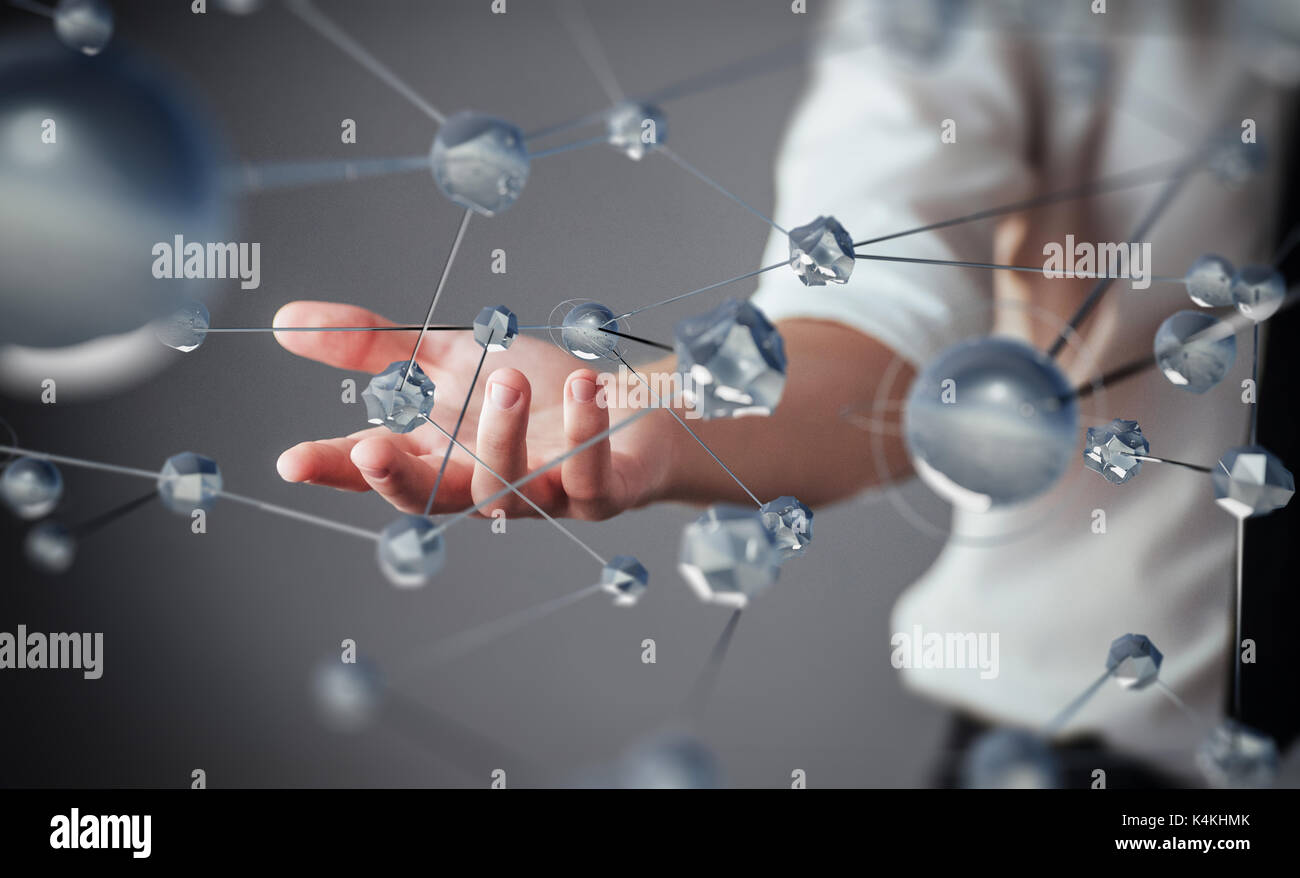 Des technologies innovantes dans le domaine de la science et de la médecine. La technologie pour se connecter. Le concept de sécurité Banque D'Images