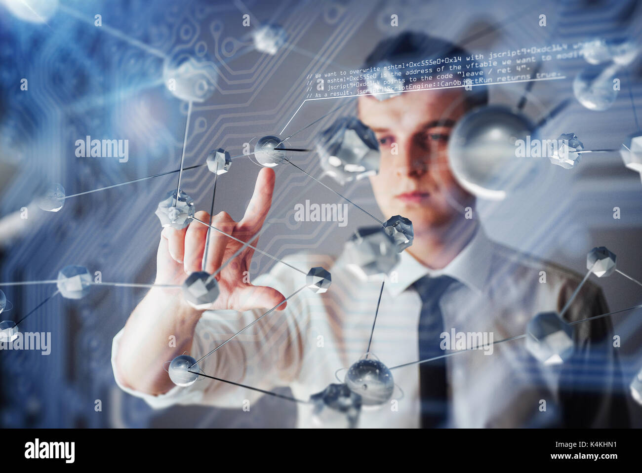 Des technologies innovantes dans le domaine de la science et de la médecine. La technologie pour se connecter. Le concept de sécurité Banque D'Images