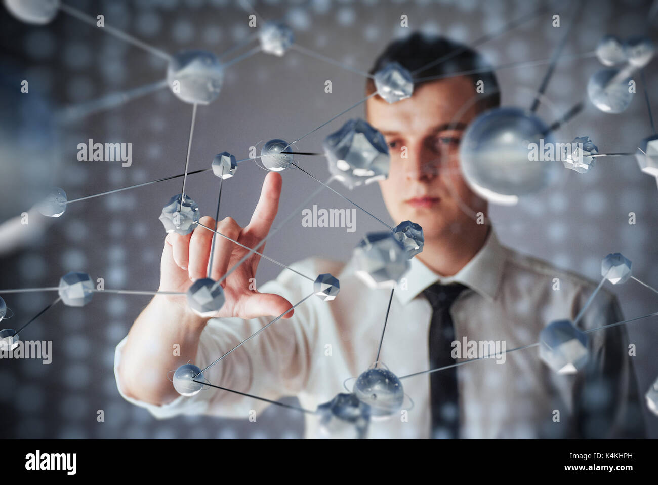 Des technologies innovantes dans le domaine de la science et de la médecine. La technologie pour se connecter. Le concept de sécurité Banque D'Images