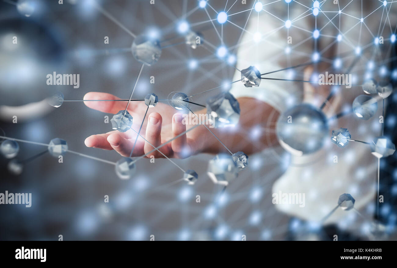 Des technologies innovantes dans le domaine de la science et de la médecine. La technologie pour se connecter. Le concept de sécurité Banque D'Images