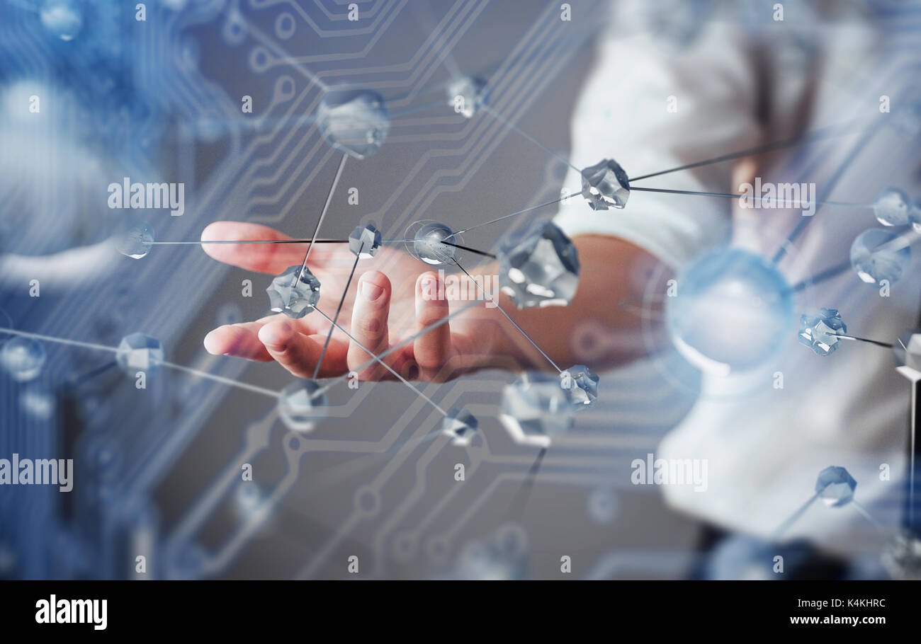 Des technologies innovantes dans le domaine de la science et de la médecine. La technologie pour se connecter. Le concept de sécurité Banque D'Images