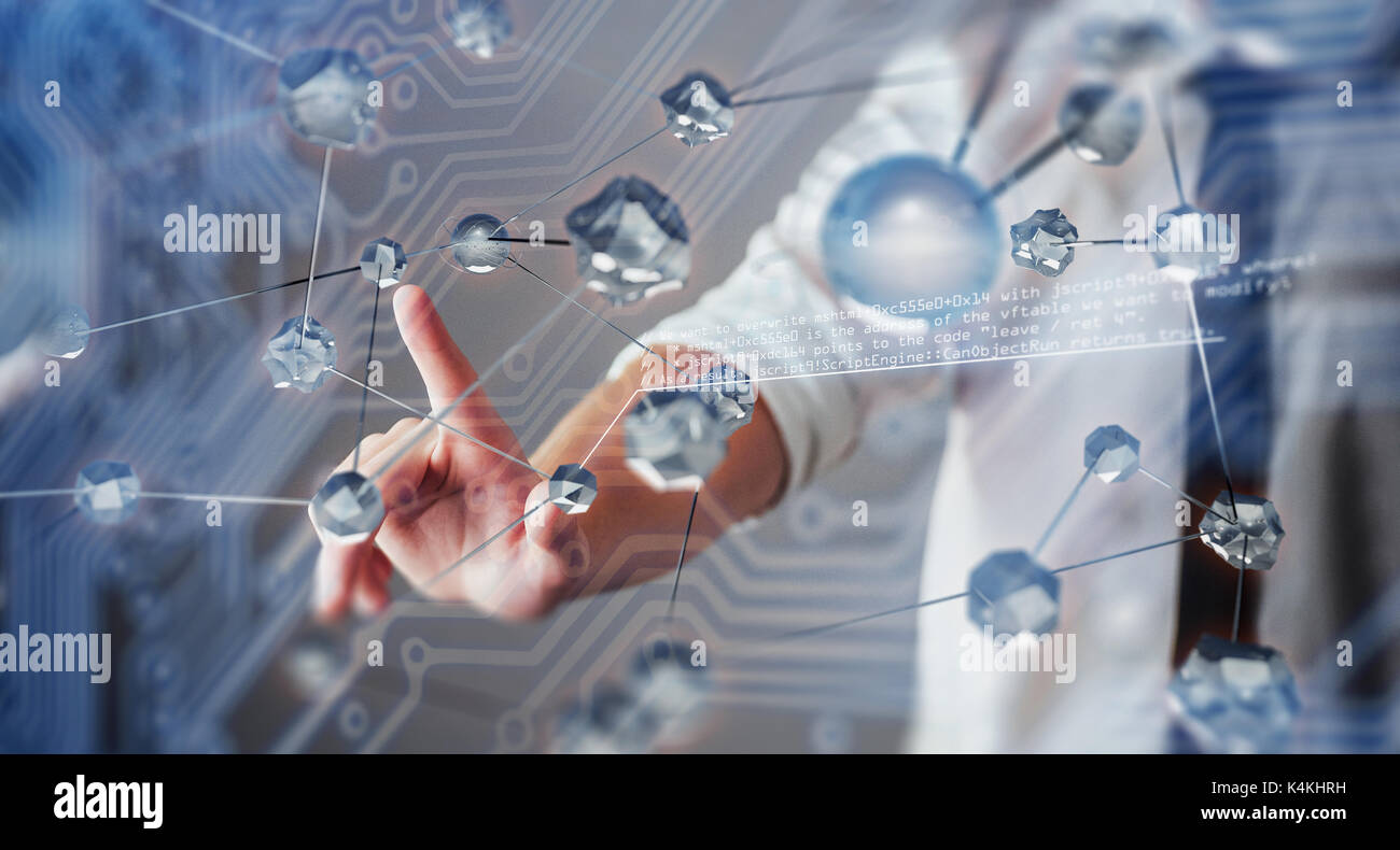 Des technologies innovantes dans le domaine de la science et de la médecine. La technologie pour se connecter. Le concept de sécurité Banque D'Images