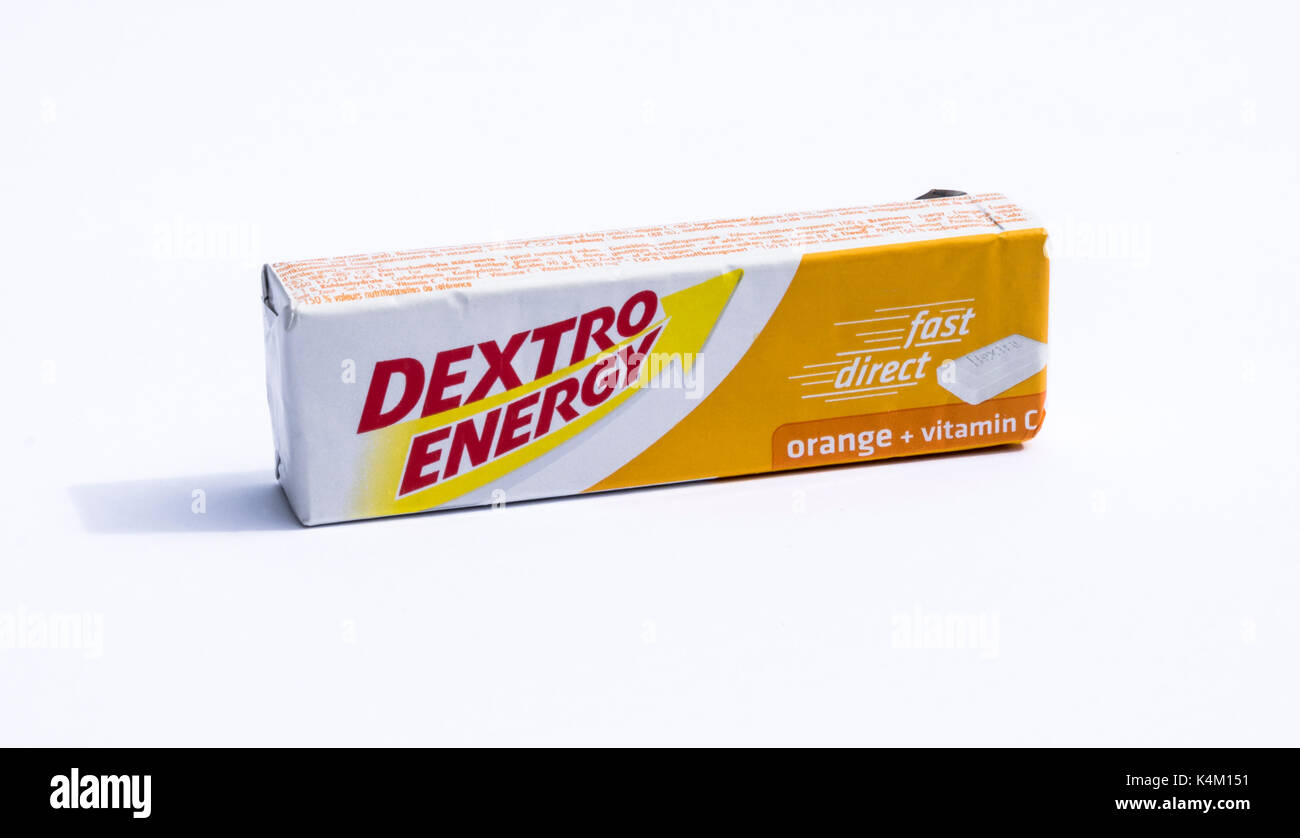 Comprimés de glucose Dextro Energy Banque D'Images
