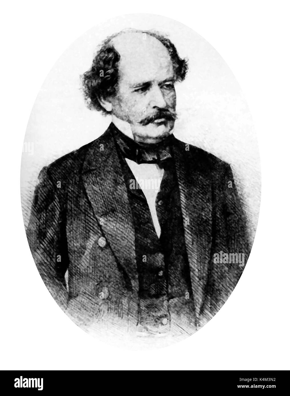 Clipper Ship Era - un portrait de Matthew Fontaine Maury, astronome, auteur d'un traité de navigation '' & pionnier de l'étude des courants océaniques. Connu sous le nom de "père de l'océanographie et la météorologie marine moderne' Banque D'Images