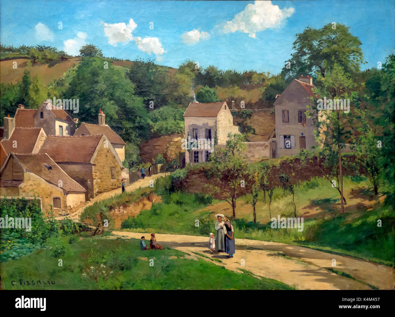 L'Hermitage à Pontoise, par Camille Pissarro, vers 1867, Solomon R. Guggenheim Museum, Manhattan, New York City, USA, Amérique du Nord Banque D'Images