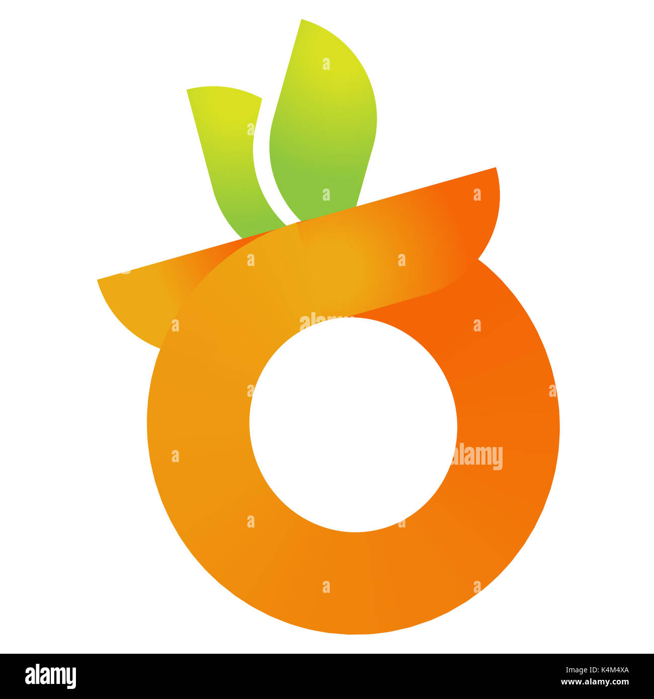 Logo orange propre et élégant Banque D'Images