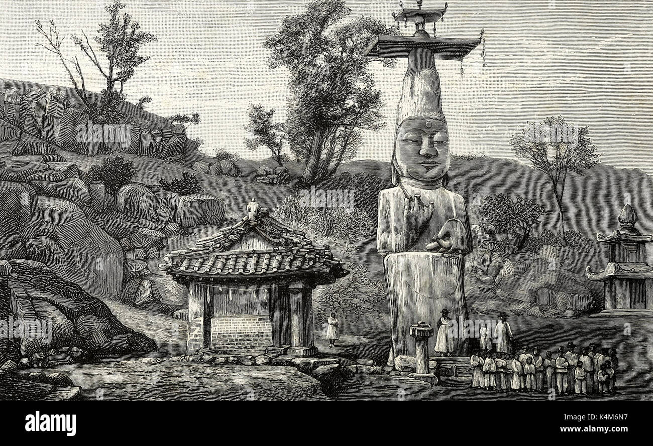 Un-Jin Miriok, Corée, vers 1888 Banque D'Images
