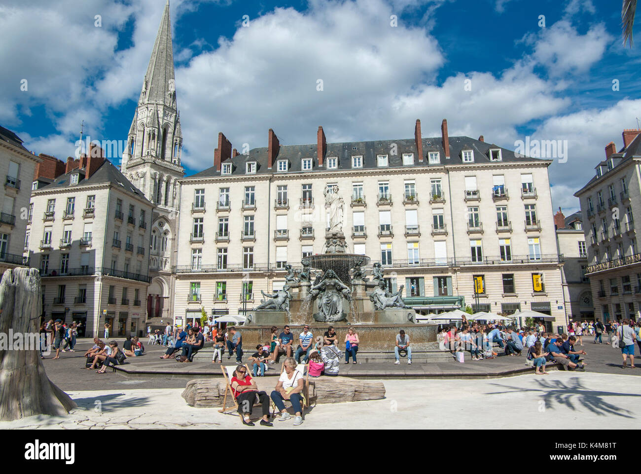 Place royale, la basilique de saint Nicolas, Nantes, pays de la Loire, France Banque D'Images