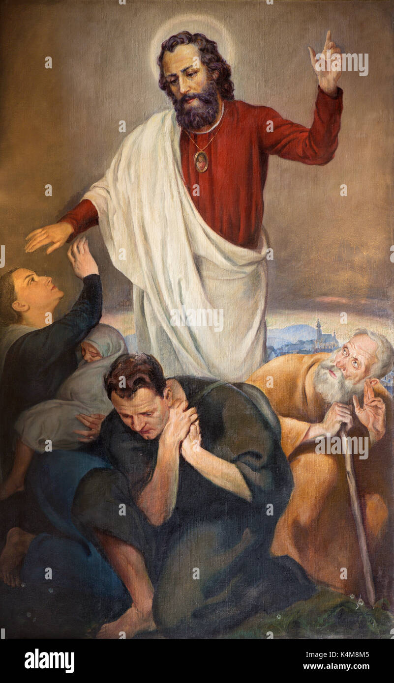 Vienne, Autriche - 19 décembre 2014 : la peinture et de l'Apôtre saint Jude Thaddée à Saint Peters Church (Peterskirche) à partir de 20. 100. Banque D'Images Vienne, Autriche - 19 décembre 2014 : la peinture et de l'Apôtre saint Jude Thaddée à Saint Peters Church (Peterskirche) à partir de 20. 100. Banque D'Images
