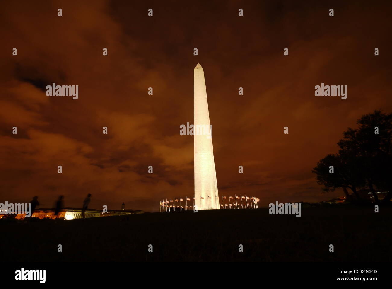 Washington monument outlook au soir à Washington Banque D'Images