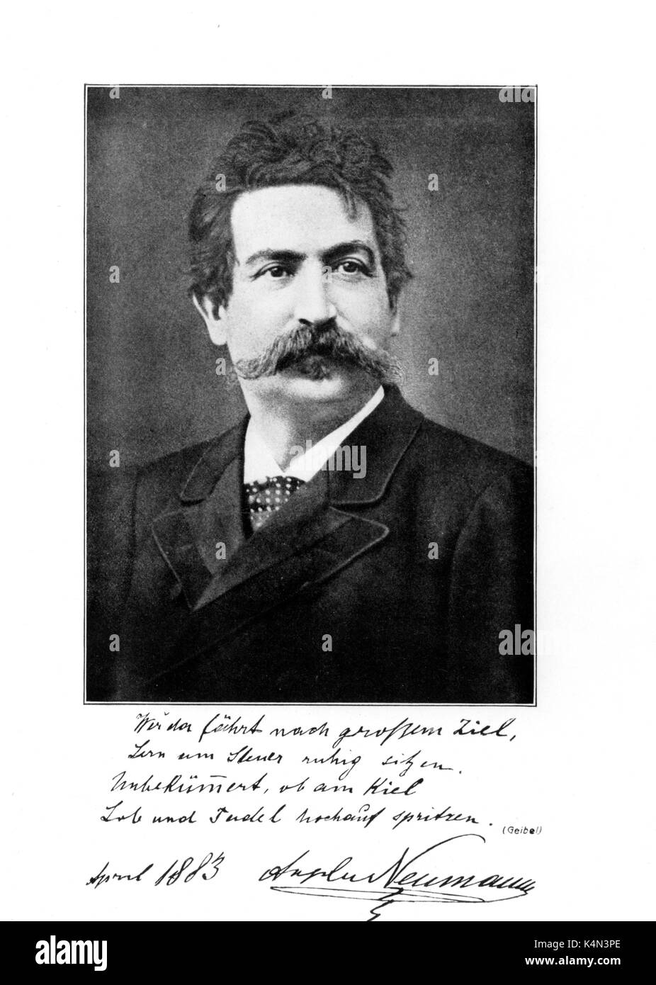 Angelo Neumann - baryton autrichien et administrateur d'opéra/théâtre un directeur : 18 août 1838 - 20 Octobre/décembre 1910 Banque D'Images