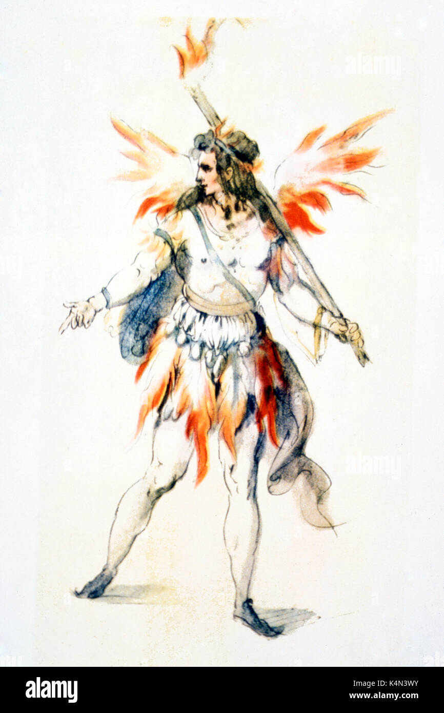 Design par Inigo Jones pour 'une nouvelle flamme' dans Thomas Campion "le masque du Seigneur', 1613. Médecin anglais, poète et compositeur : 1567-1620. Banque D'Images