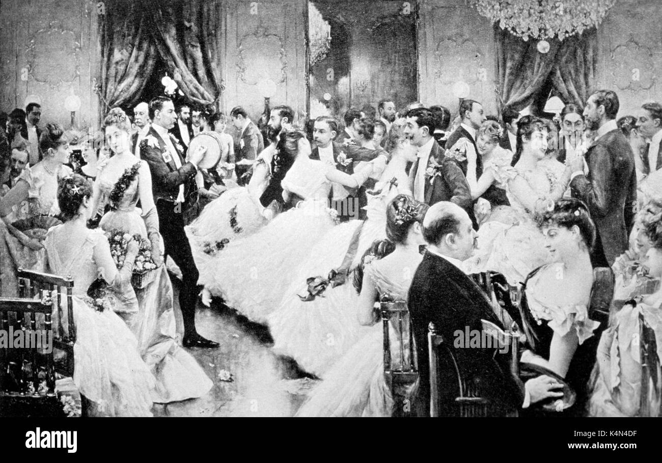 Waltz à balle. 19e siècle Banque D'Images