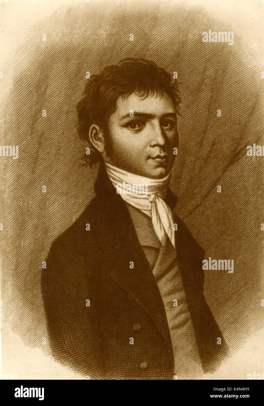 BEETHOVEN, Ludwig van - comme un jeune homme compositeur allemand 1770-1827 Banque D'Images