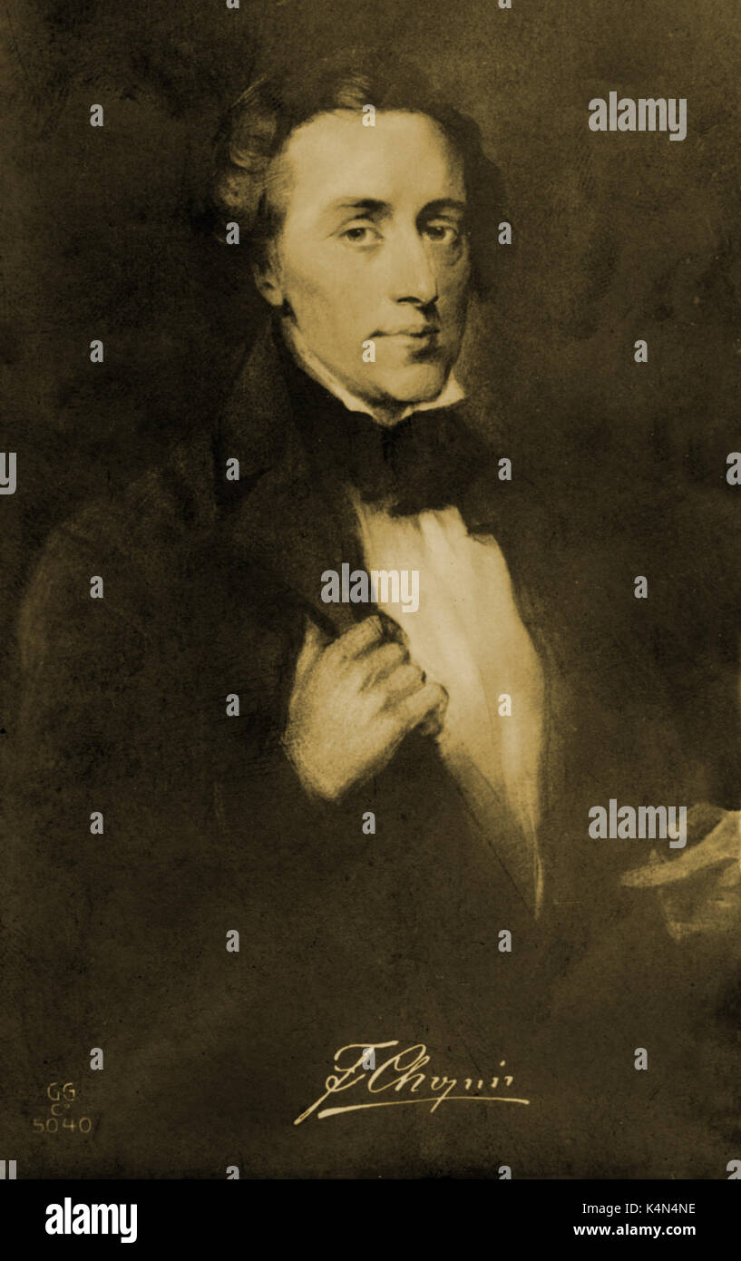 CHOPIN, Frédéric - portrait - compositeur compositeur polonais, Mach 1 1810 - 17 octobre 1849 Banque D'Images