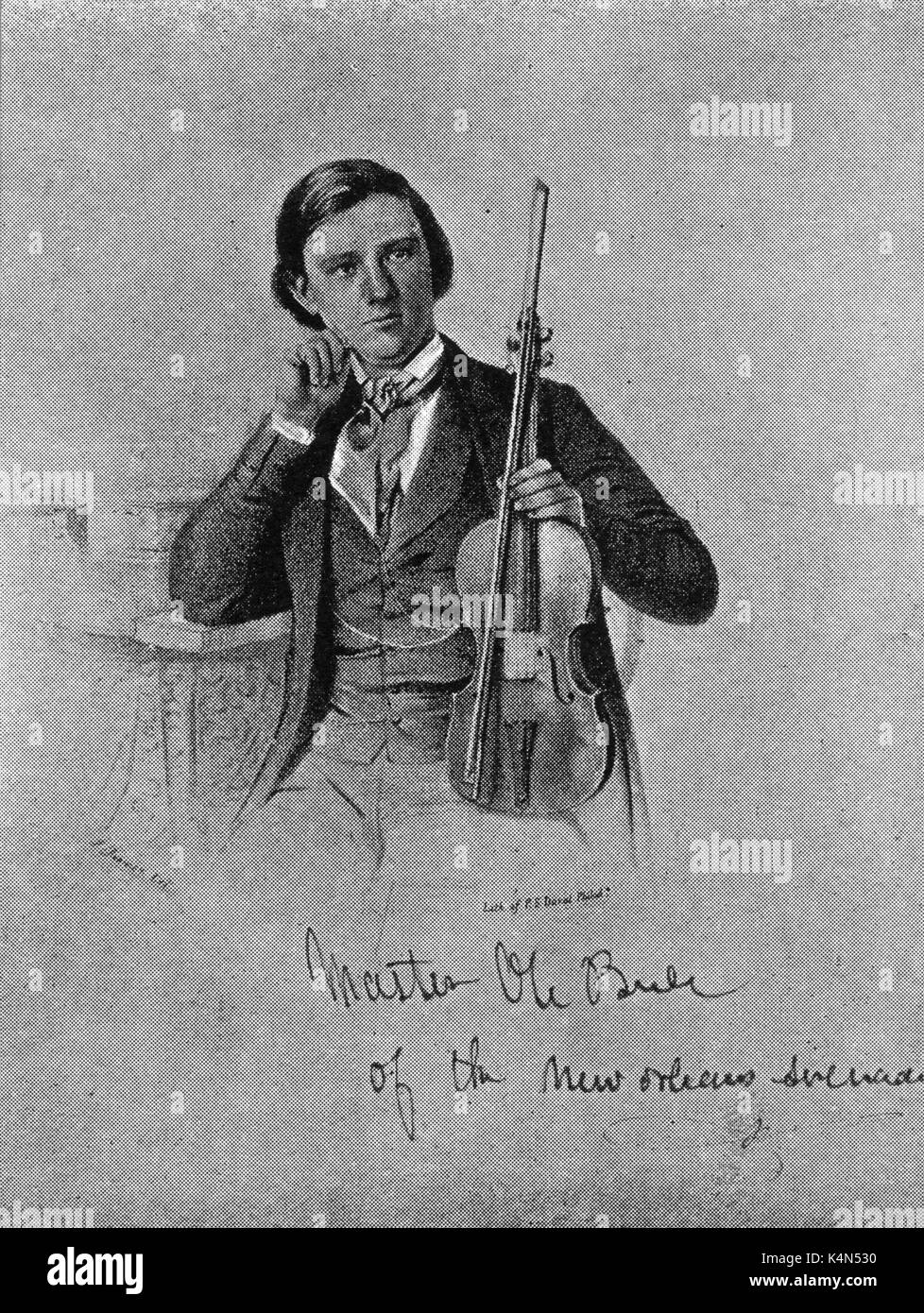 Ole Bull (Borneman) - violoniste et compositeur norvégien. 1810-1880 Banque D'Images
