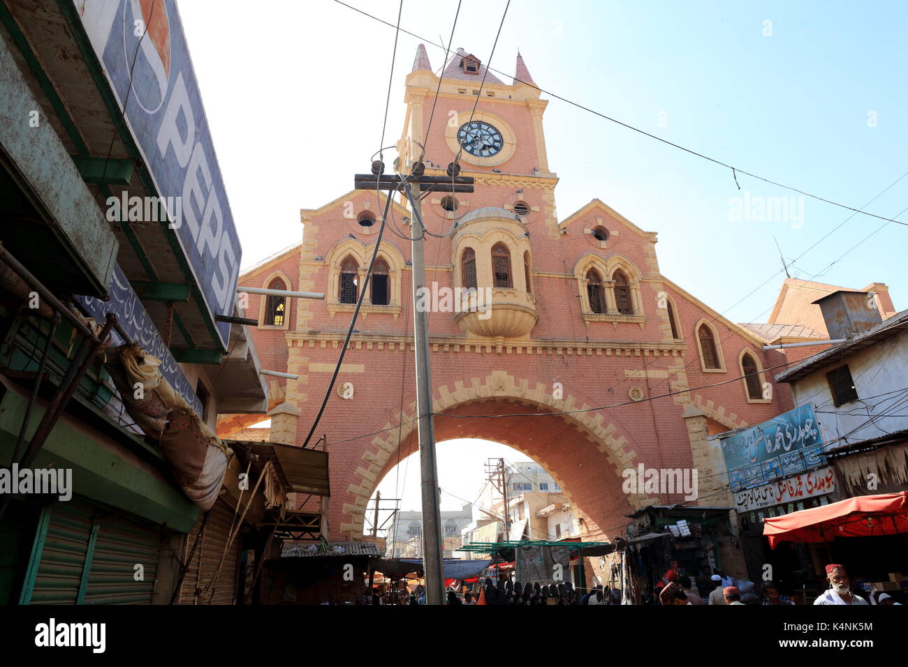 Clock Tower Hyderabad, Pakistan. Banque D'Images