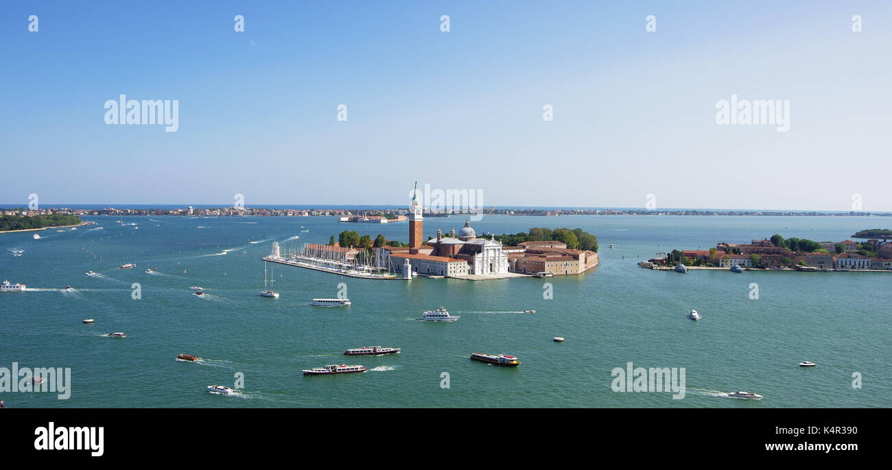 L'église de san giornio majeur sur une petite île à Venise, Italie. Banque D'Images