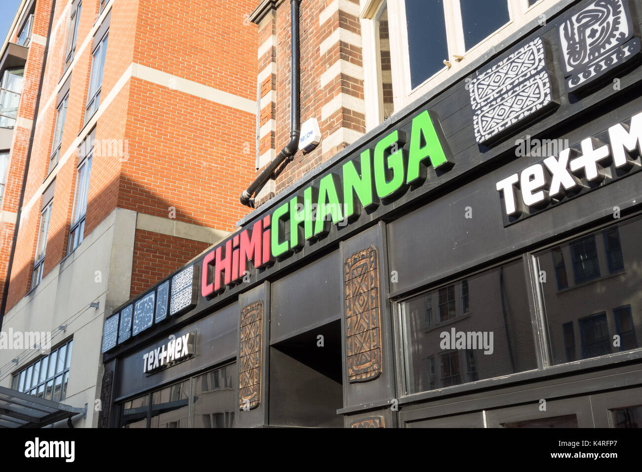 Chimichanga's restaurant Tex-Mex à Ealing, à l'ouest de Londres, Royaume-Uni Banque D'Images