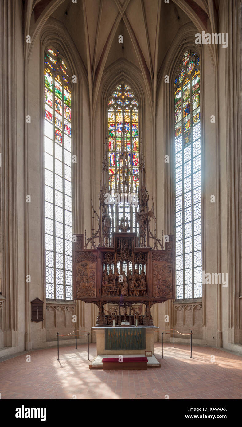 L'autel de Saint Sang par Tilman Riemenschneider, église de Saint James (St. Jakobskirche), Rothenburg ob der Tauber, Allemagne Banque D'Images