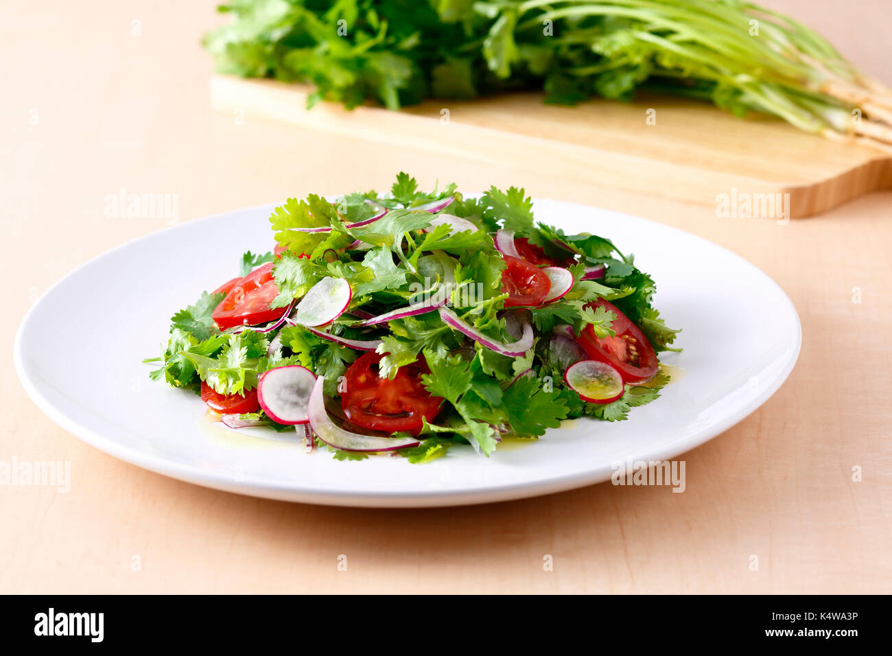 Salade de coriandre Banque D'Images