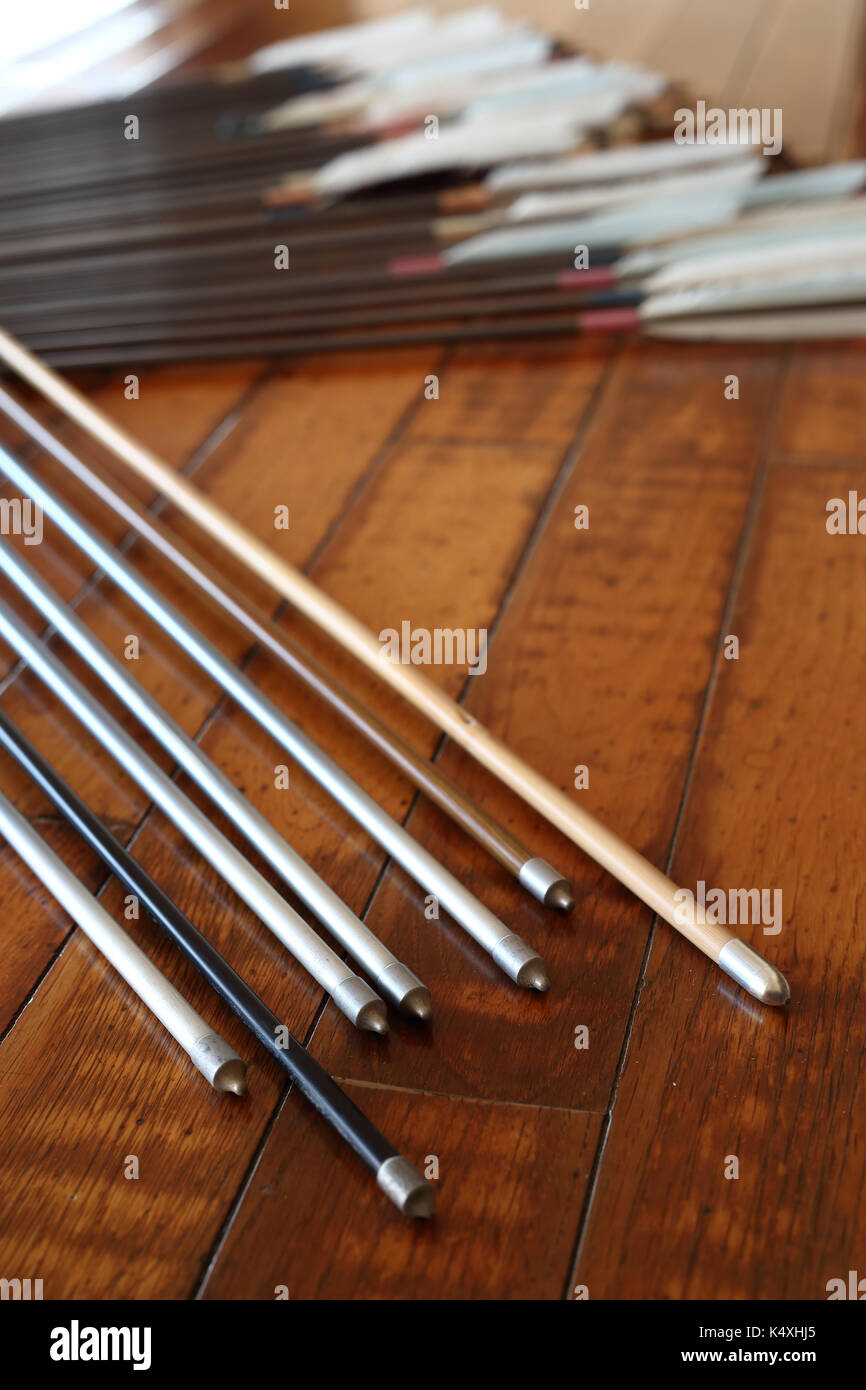 Flèches de tir à l'traditionnelle japonaise Banque D'Images
