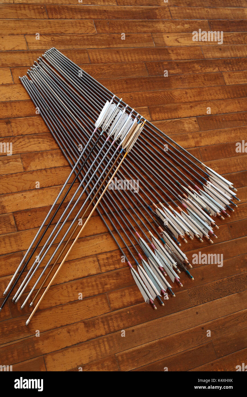Flèches de tir à l'traditionnelle japonaise Banque D'Images