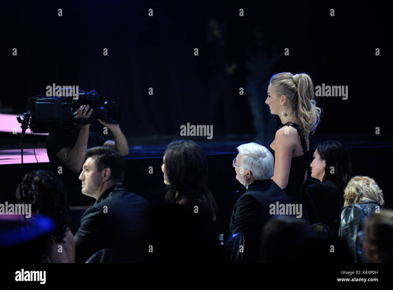 Septembre 06,2017. Kiev, Ukraine. Miss Ukraine 2017, concours de beauté. Concours final a eu lieu au Palais national des Arts "Ukraina" Banque D'Images