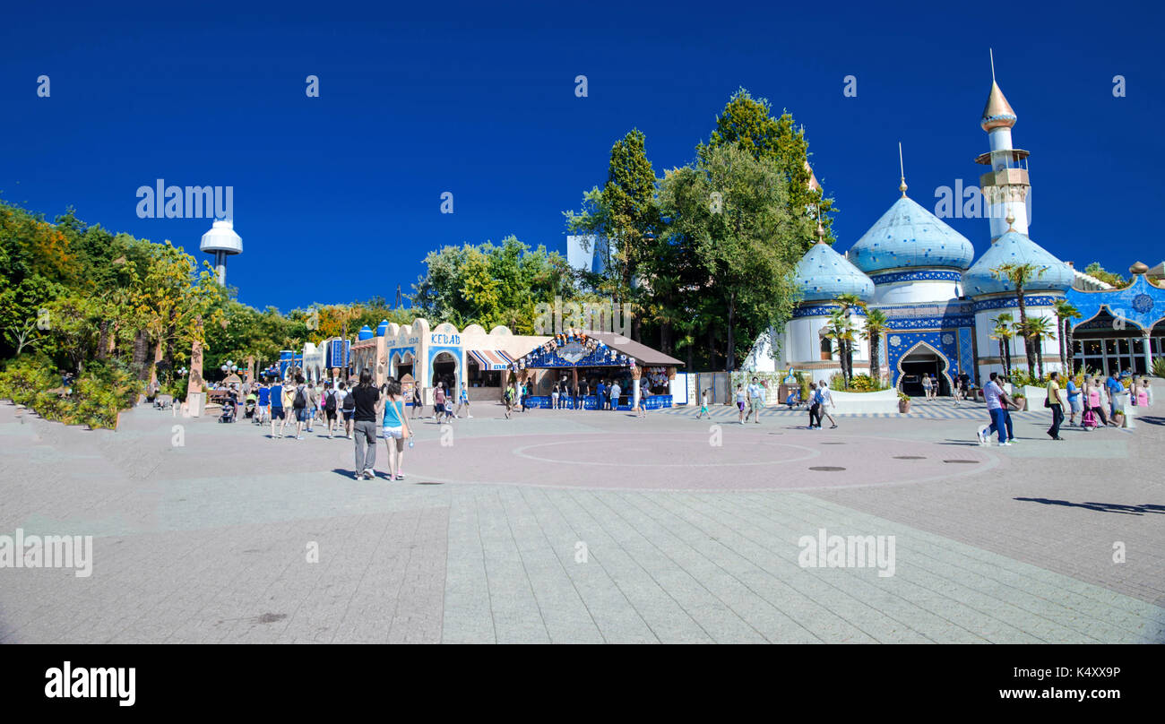 Le parc à thème Gardaland en Italie Banque D'Images