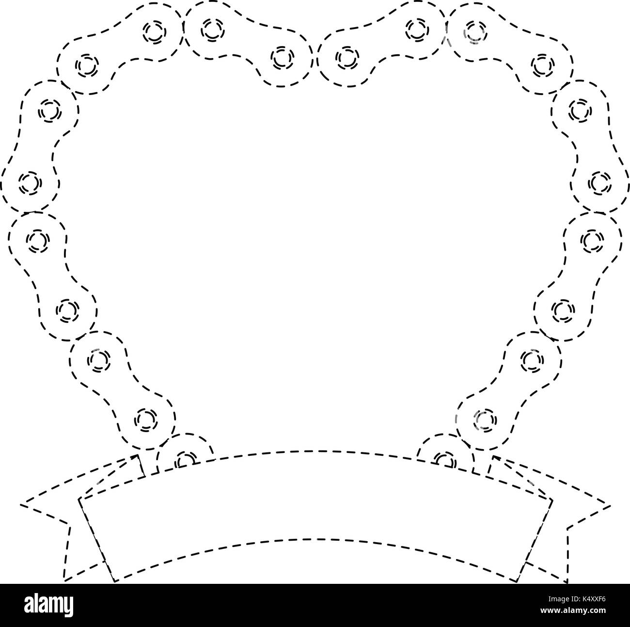 Coeur avec chaîne location vector illustration design Illustration de Vecteur