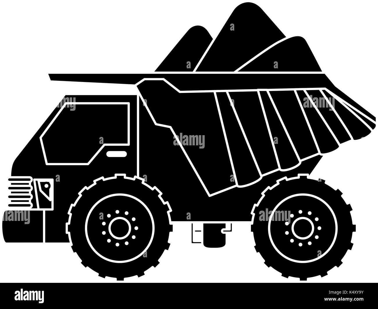 Dump Truck vector illustration design icône isolé Illustration de Vecteur