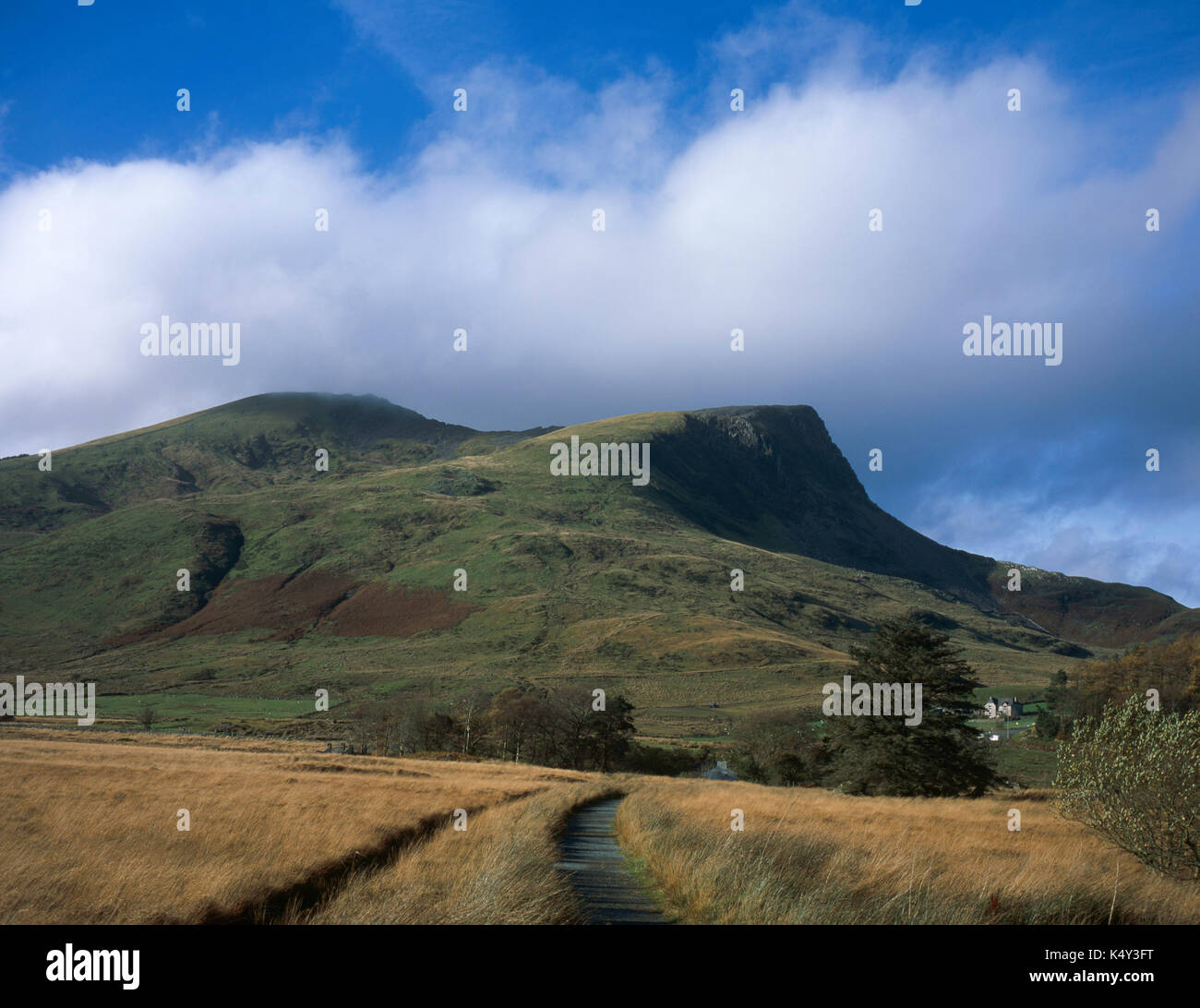 Y garn l'extrémité nord de la crête de nantile à partir du chemin à rhyd-ddu à beddgelert gwynedd snowdonia au nord du Pays de Galles Banque D'Images