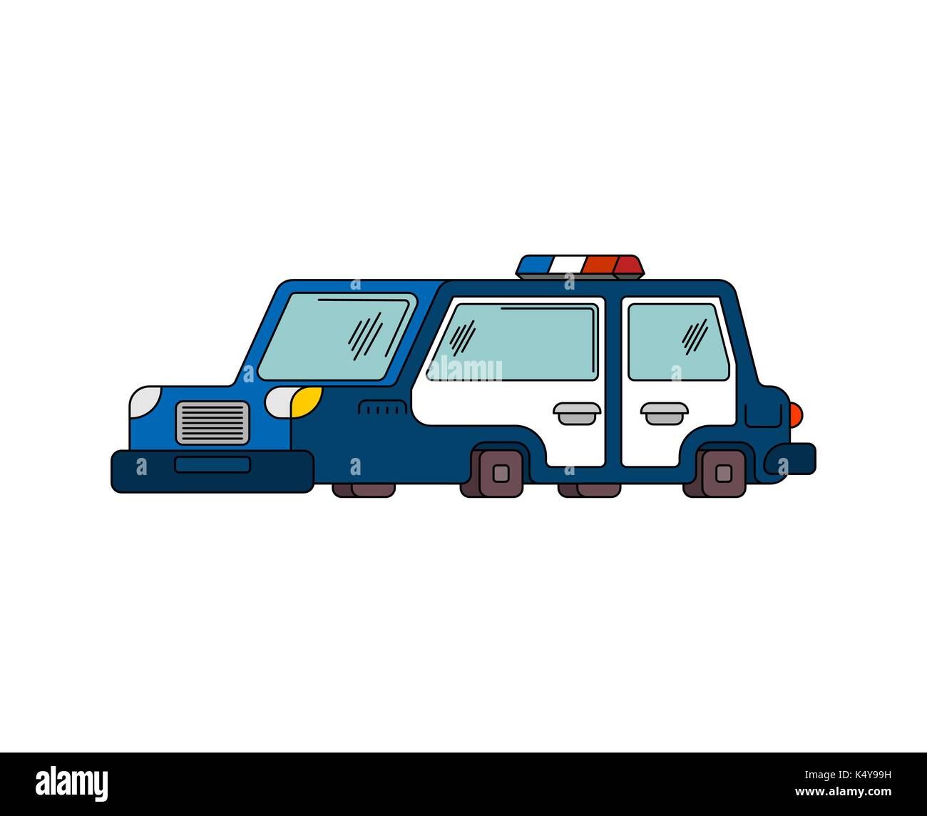 Voiture de police cartoon style. voiture de patrouille vector ...