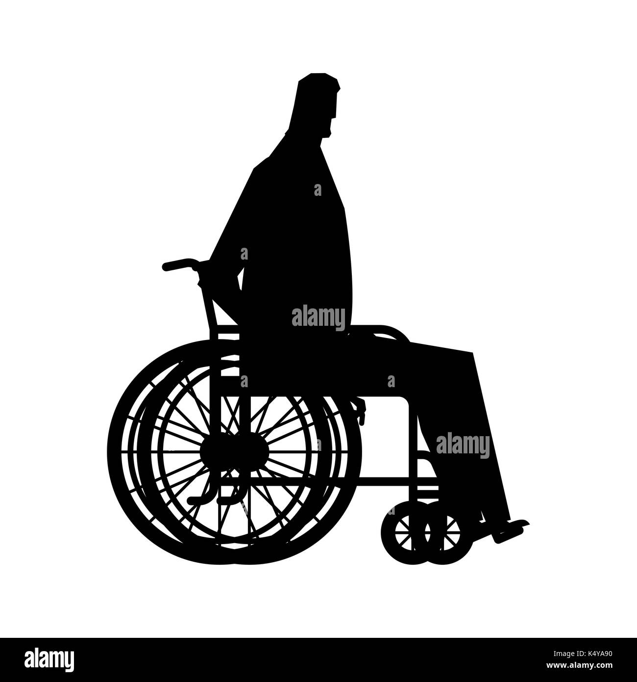 Woman in wheelchair. patron est désactivée. médicament vector illustration Illustration de Vecteur