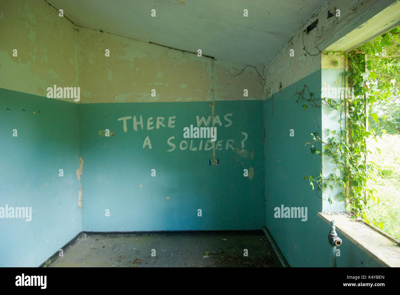 Intérieur d'un raf de abandonnés dans le Hampshire, Angleterre Banque D'Images
