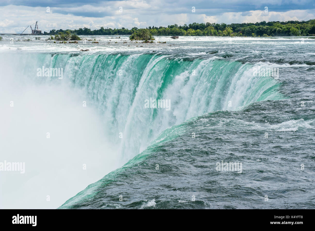 Aperçu Au cours de Horseshoe Falls, les chutes, Niagara Falls, Ontario, canada Banque D'Images