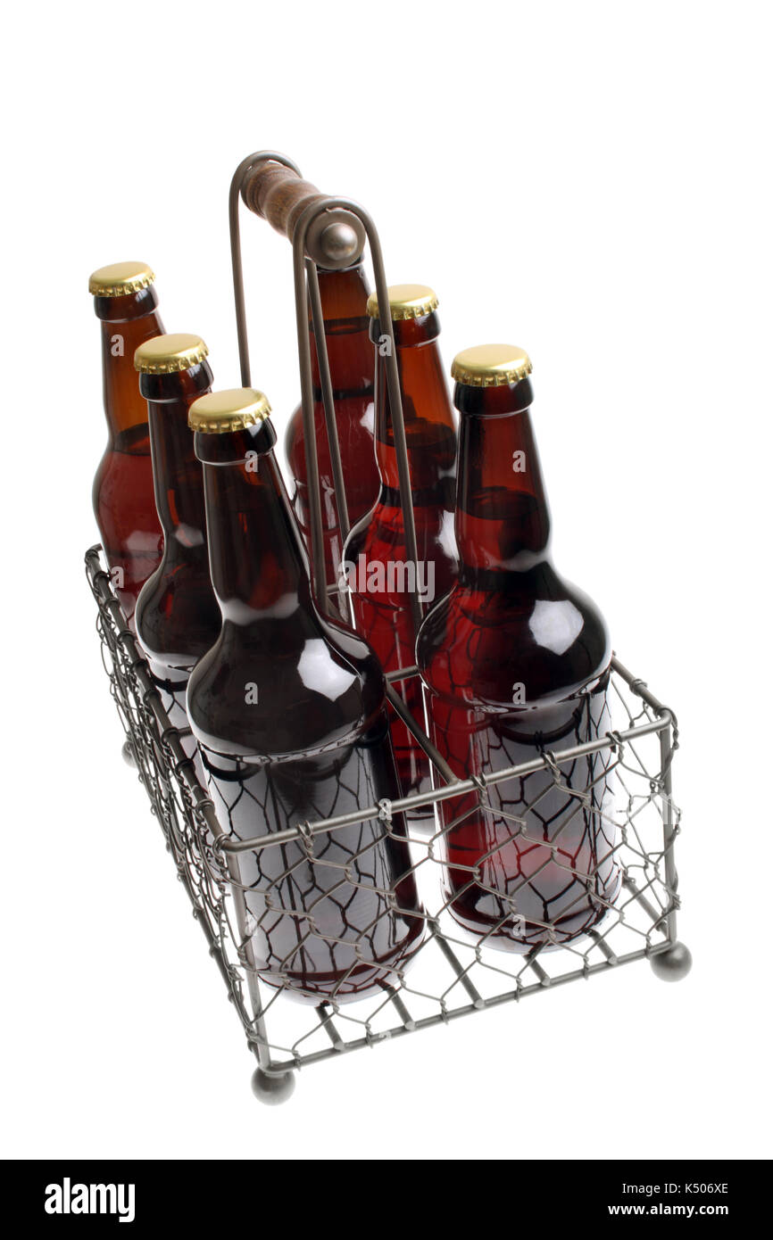 Homebrew fait maison avec amour, brassée et embouteillée. Banque D'Images