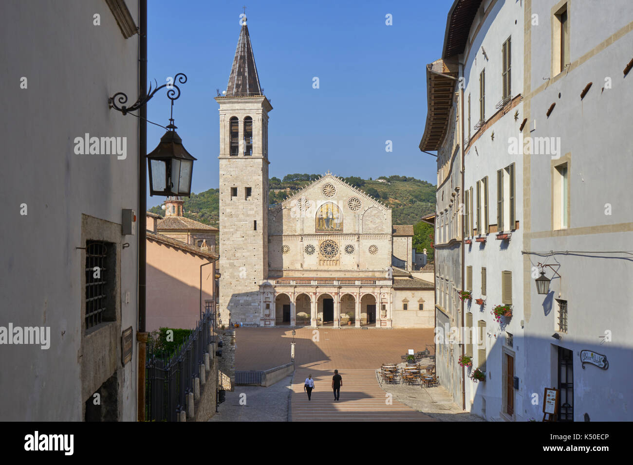 Duomo, ou la cathédrale, Spoleto, Ombrie, Italie Banque D'Images