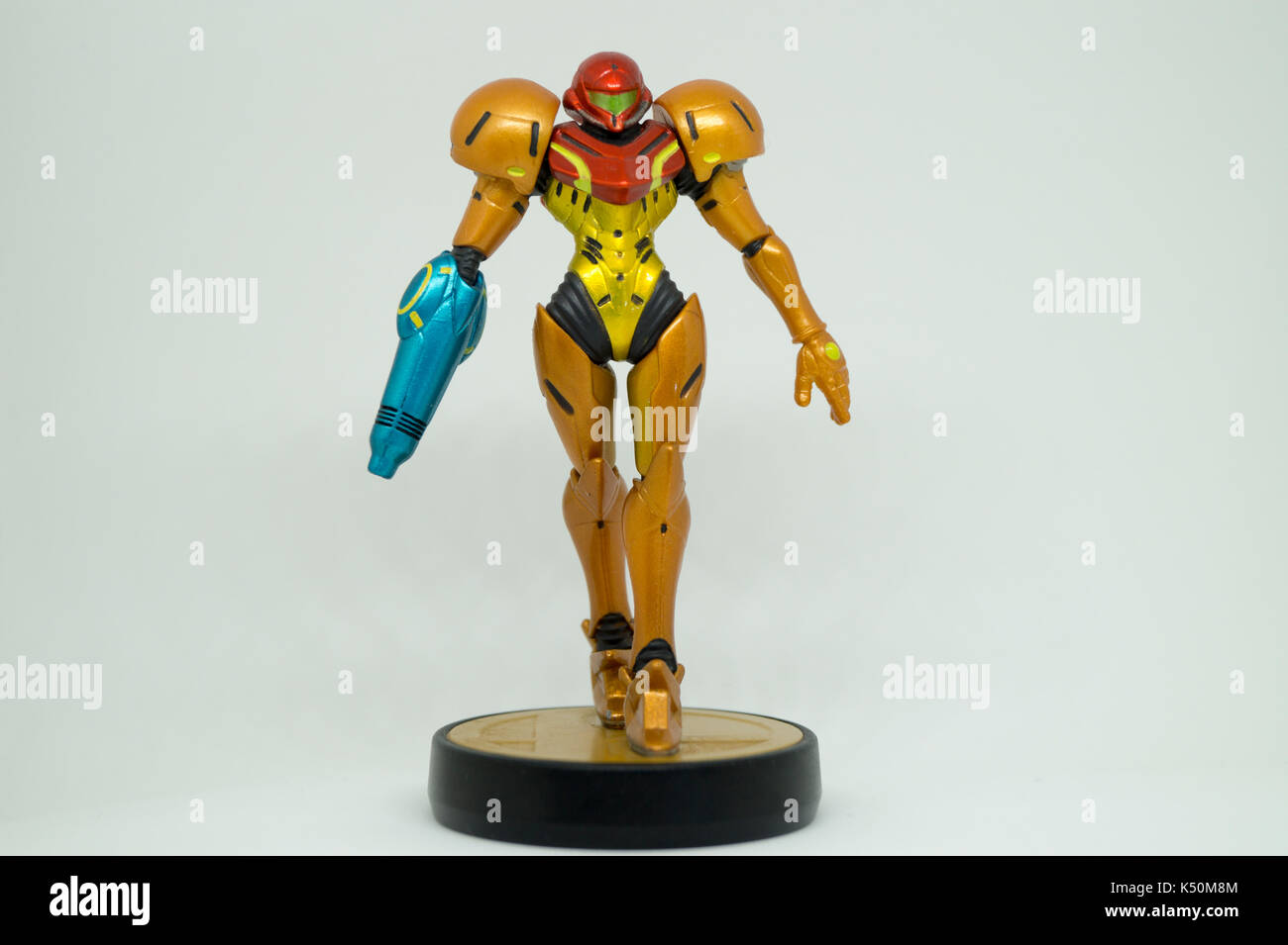 Nintendo super smash bros amiibo collection figure Samus Aran metroid Banque D'Images
