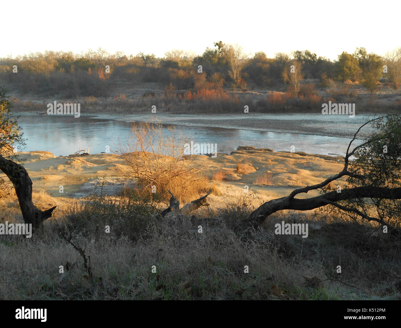Avis de american river durant la sécheresse, comté de Sacramento en Californie Banque D'Images