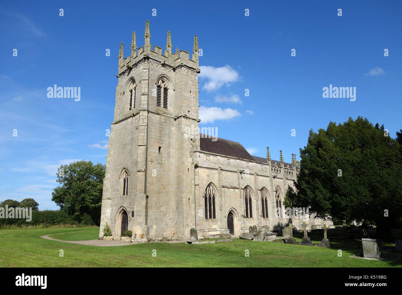 Battlefield église bâtie sur le site de la bataille de Shrewsbury en 1403. L'église St Marie Madeleine est une commune dans le village de Banque D'Images