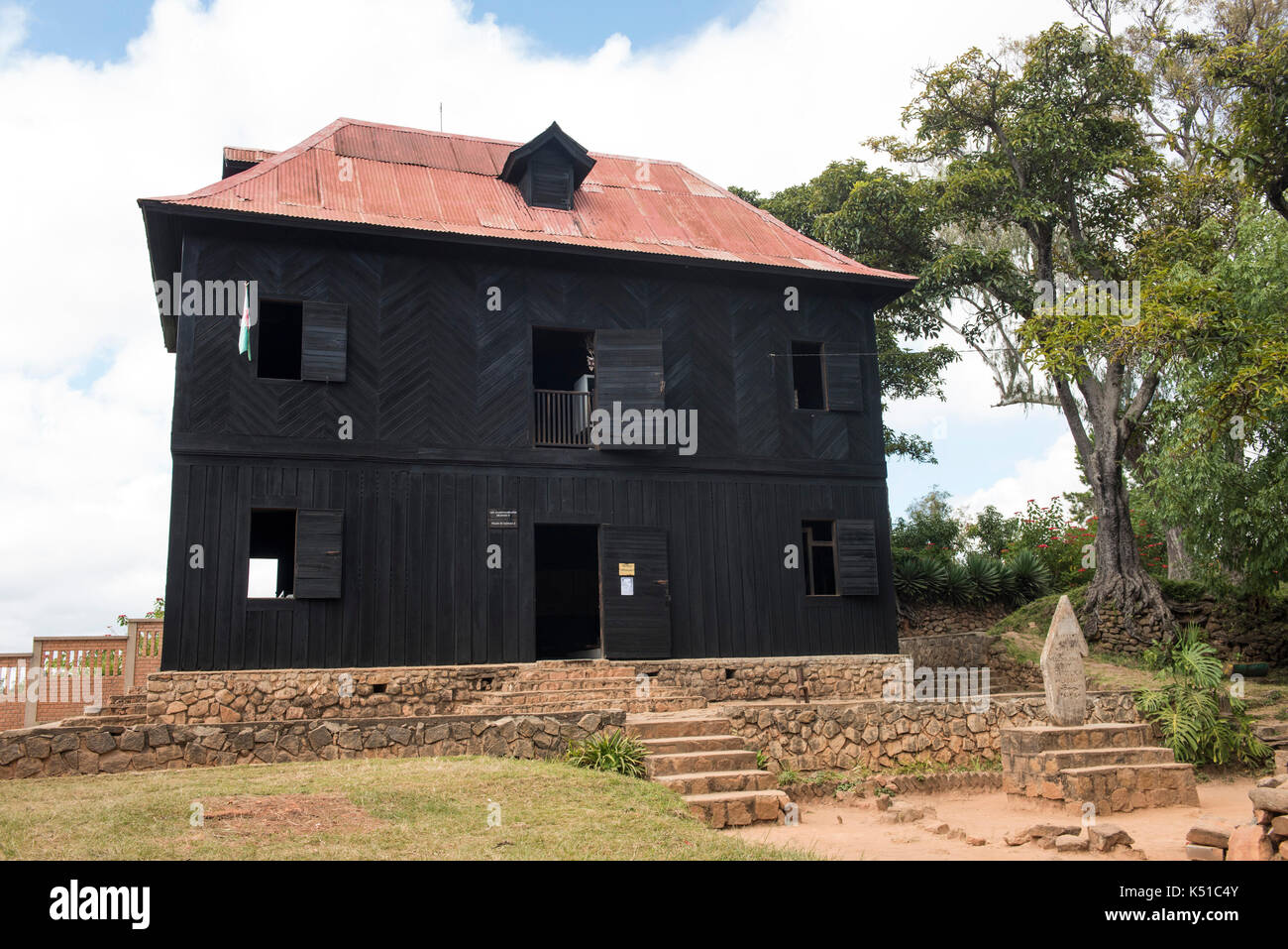 Musée installé dans le palais du roi vacances historique de Radama II, Hilltop Rova de Madagascar, jolie villa f5 Banque D'Images
