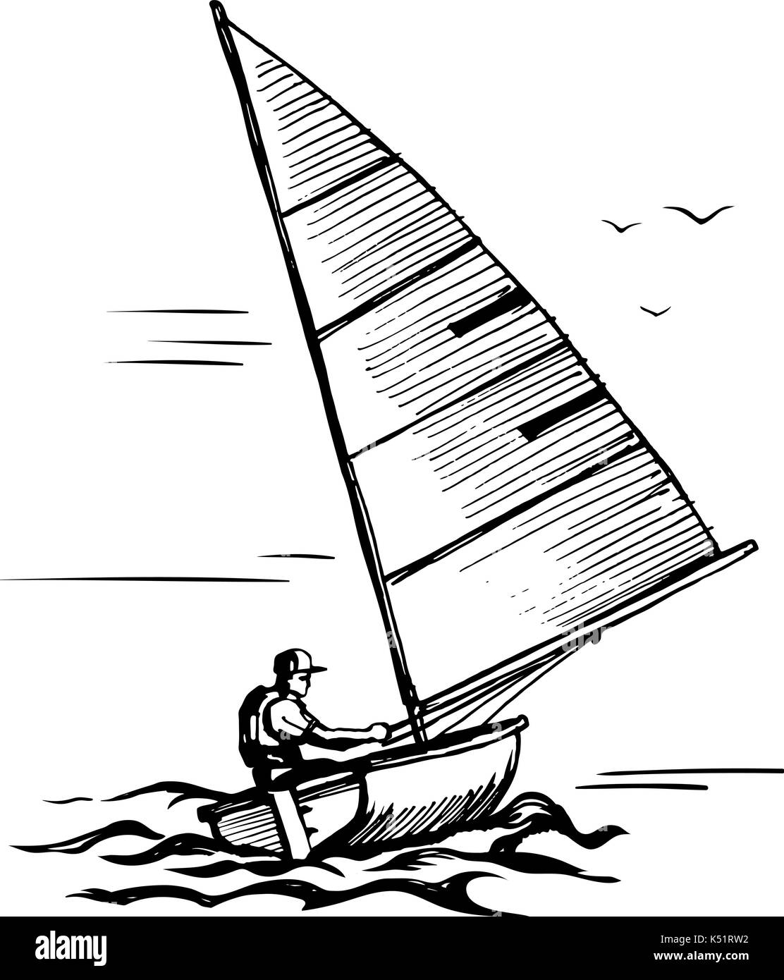 Sketch sport marine Illustration de Vecteur