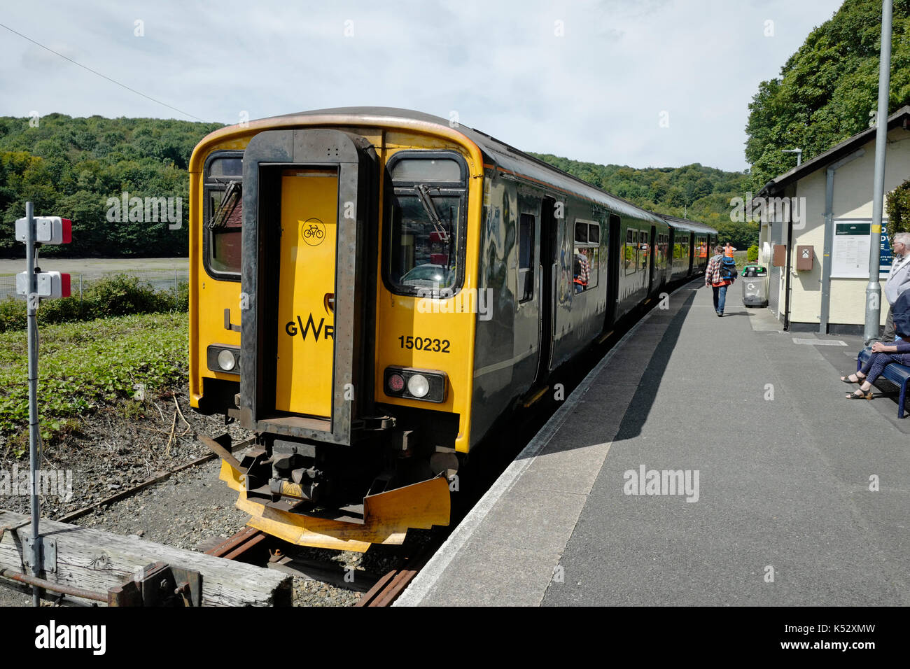 La gare de Looe, Cornwall, UK Banque D'Images