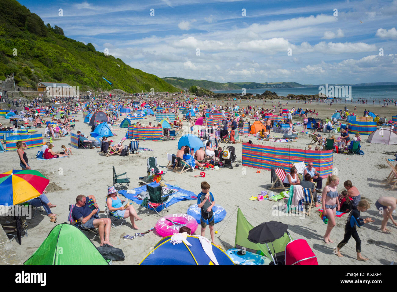La plage de Looe, Cornwall, UK Banque D'Images