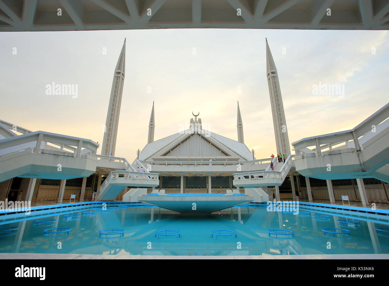 La Mosquée Shah Faisal, Islamabad au Pakistan. Banque D'Images