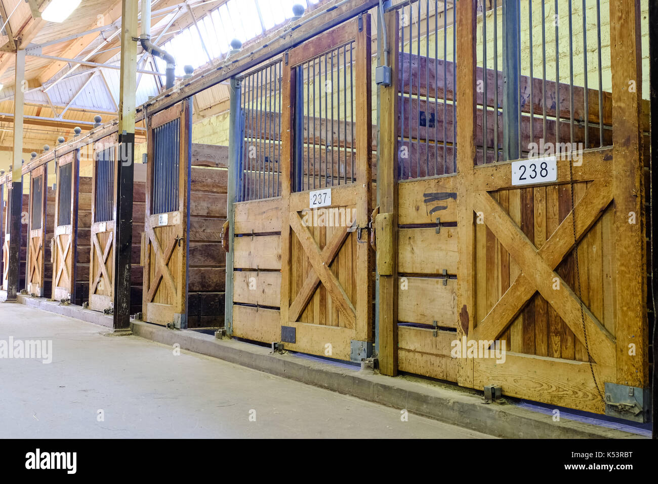 L'étable et ouvrir cale au Minnesota State Fair - la plus grande foire de l'état aux États-Unis. Banque D'Images